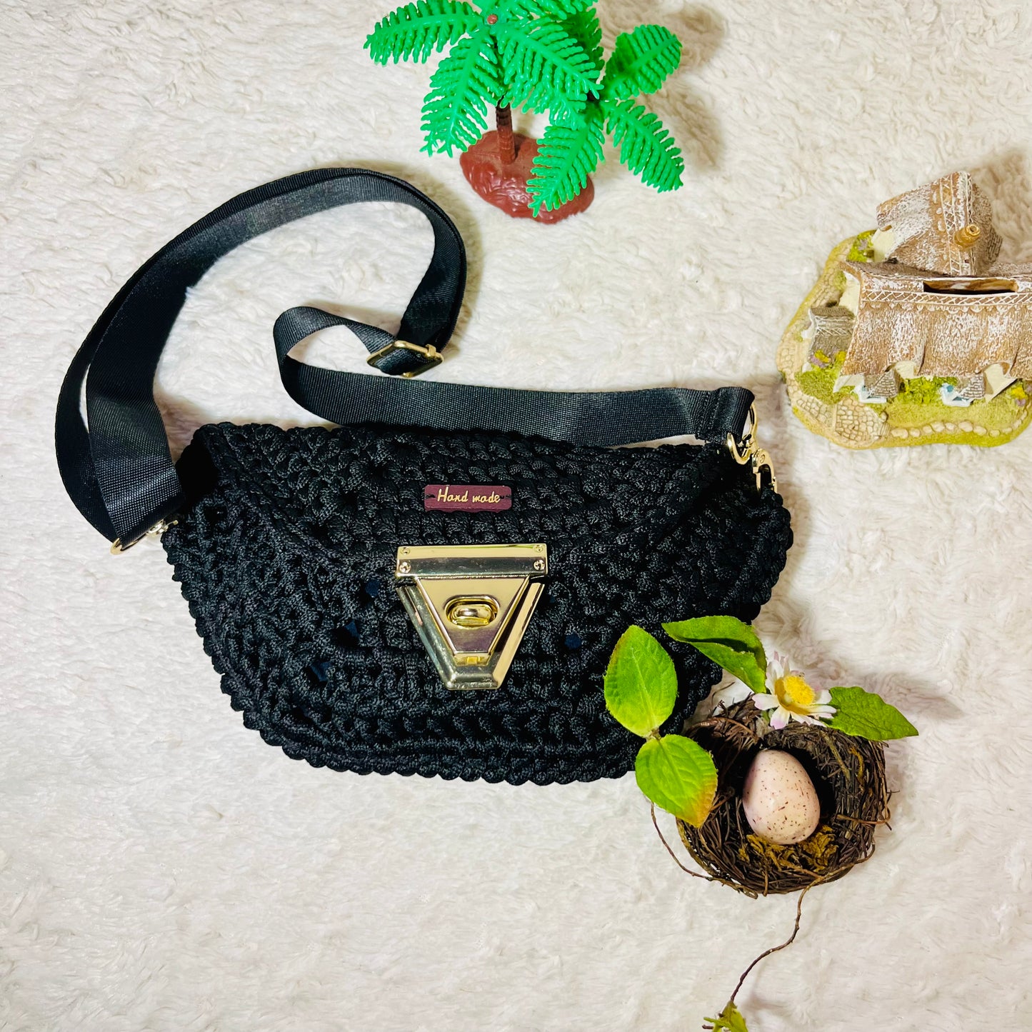 NoireLuxe Crochet Purse